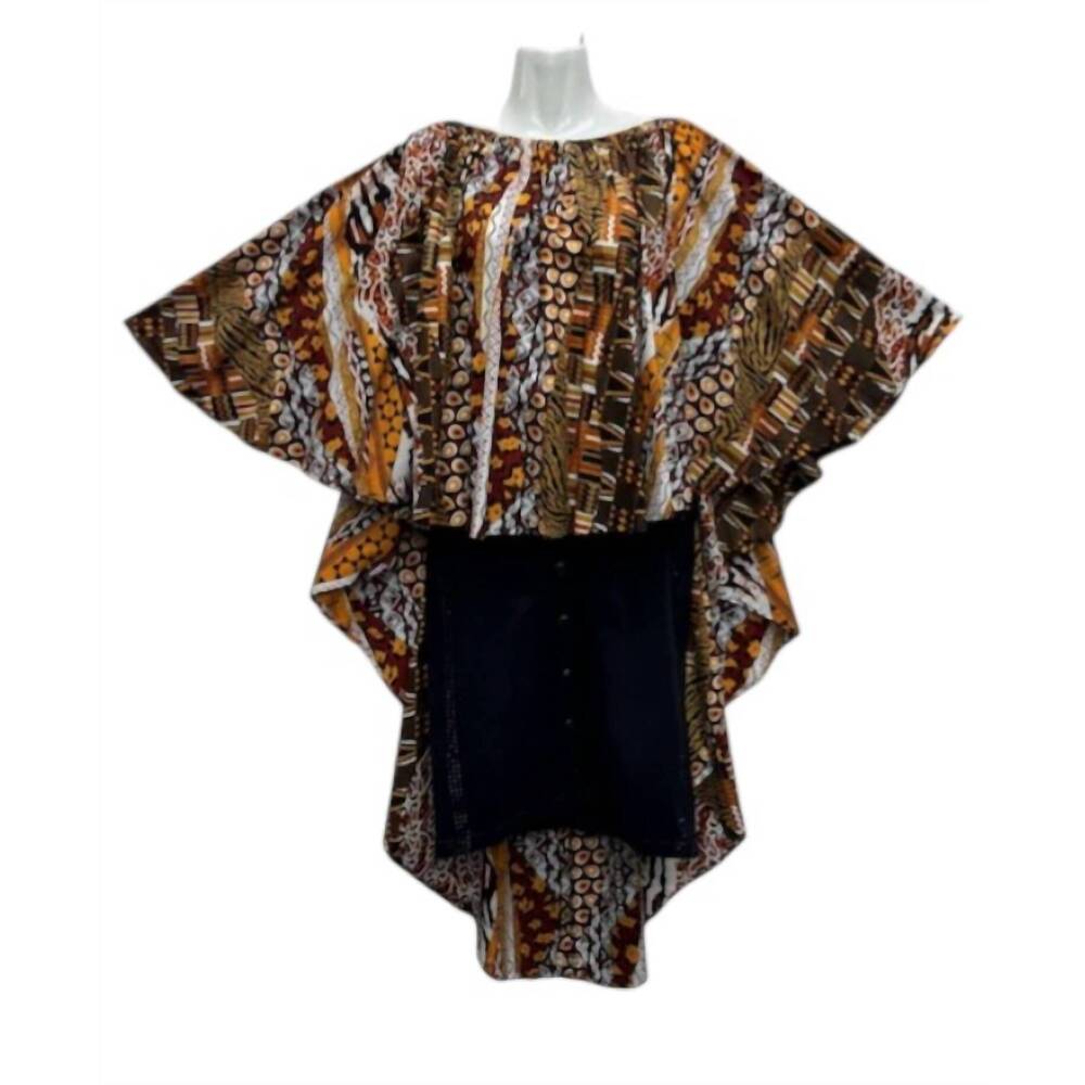 NEW STEP IN STYLE women's hilo african print top in multi